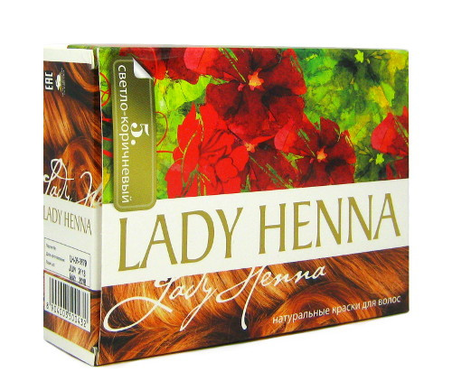 Краска на основе хны Lady Henna светло-коричневый, 10 гр - фото 1 - id-p63899440