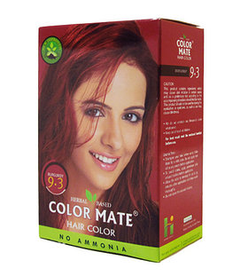 Краска для волос на основе хны Color Mate бургунд тон 9.3, 15 г