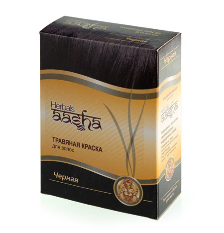 Краска на основе хны ААША (Aasha Herbals) черный, 10 гр - фото 1 - id-p63899448