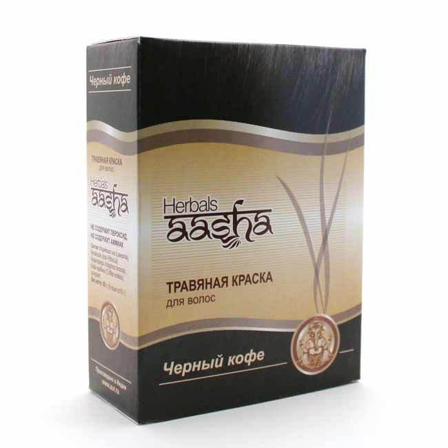 Краска на основе хны ААША (Aasha Herbals) черный кофе, 10 гр - фото 1 - id-p63899449