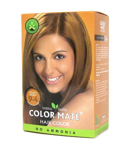 Краска на основе хны Color Mate золотисто-коричневый тон 9.4, 15 г