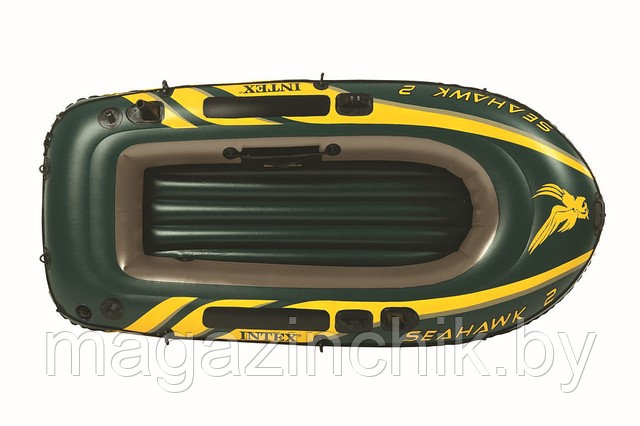 Intex 68347 NEW !!! Надувная лодка ПВХ Seahawk 2 (до 200кг) 236х114х41см с веслами и насосом - фото 2 - id-p2719547