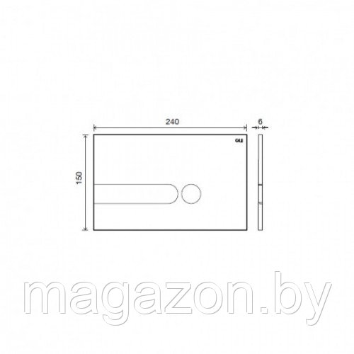 Панель слива механическая Oli iPlate матовый хром 670006 - фото 2 - id-p64615619