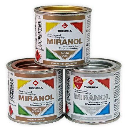 Miranol Decor декоративная краска серебро 0,1 л - фото 1 - id-p64616435