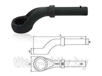 Ключ ударный накидной (угол 45гр) 27мм TOPTUL