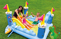 Надувной игровой центр с бассейном и горкой Замок 185х152х107см, арт. 57138 178л