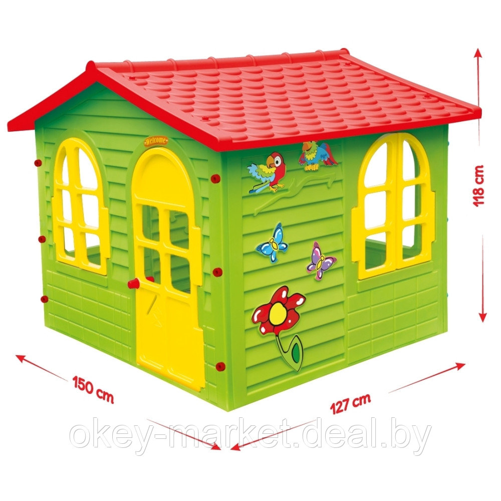 Детский игровой домик Mochtoys 10425 зеленый - фото 4 - id-p64640075