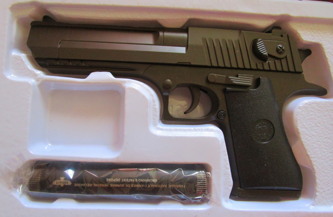 Пистолет с глушителем металлический пневматический Air Soft Gun K111 D полный металл - фото 2 - id-p64640080