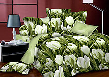 Комплект постельного белья " Желтые тюльпаны "  2-х спальный 