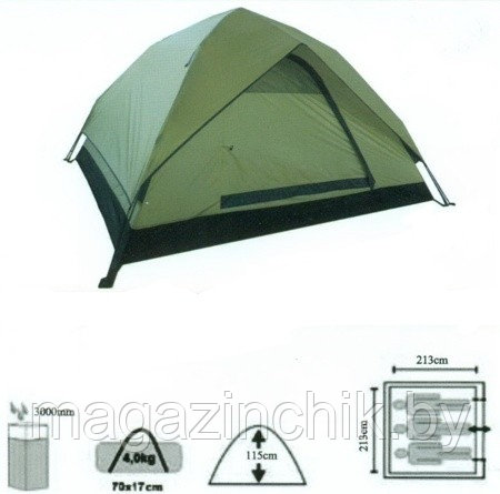 Палатка автоматическая 3-х местная Atemi Everest 2 Fora 213*213*115см 3000 мм. купить в Минске