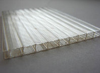 Поликарбонат сотовый прозрачный (лист 2,1х6 м,толщина 4 мм,плотность 460 г/м2) 