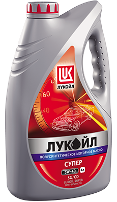 5W40 ЛУКОЙЛ Супер Масло моторное полусинтетическое, 4л