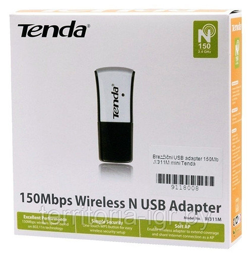 Беспроводной USB-адаптер W311M Tenda