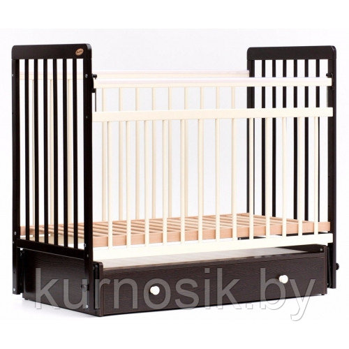 Кроватка Bambini (Бамбини) 04 Euro Style (темный орех+слоновая кость) - фото 1 - id-p64650832