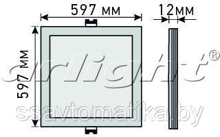 Панель DL-600x600A-40W Warm White - фото 2 - id-p64697599