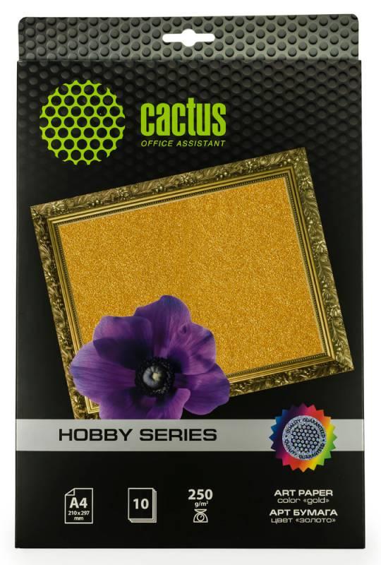 Фотобумага Cactus A4, 250 г/м2,10 л., золото (CS-DA425010G)