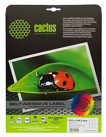 Этикетки Cactus A4, 105x148.5 мм, 4 шт/л., 50 л. (С-30105148)