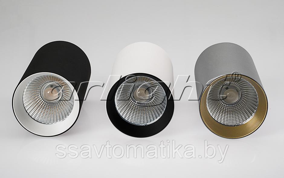 Светильник накладной SP-POLO-R85-1-15W Day White 40deg (Silver, Black Ring) - фото 4 - id-p64865505