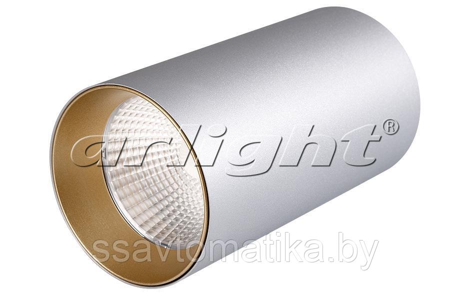 Светильник накладной SP-POLO-R85-1-15W Warm White 40deg (Silver, Gold Ring)