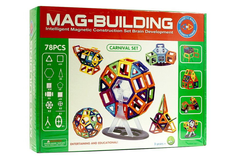 Магнитный конструктор Mag - Building (78 дет.) - фото 2 - id-p64868368