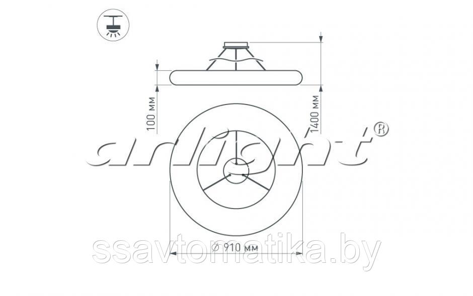 Светильник ALT-TOR-BB910PW-120W Warm White - фото 5 - id-p64869011