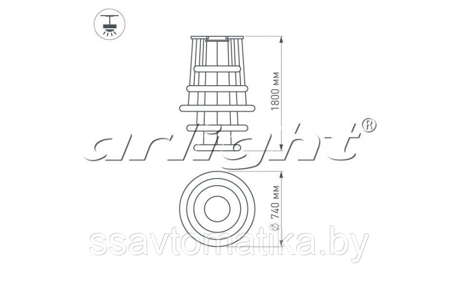 Светильник ALT-TOR-BB740PW-148W Warm White (set 5) - фото 4 - id-p64869024