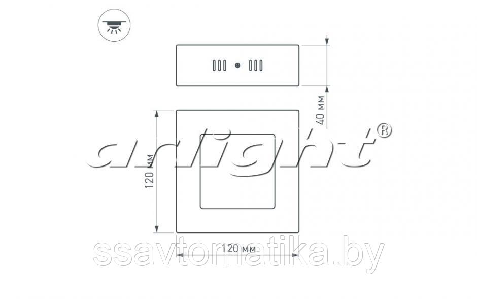 Светильник SP-S120x120-6W White - фото 4 - id-p64869333