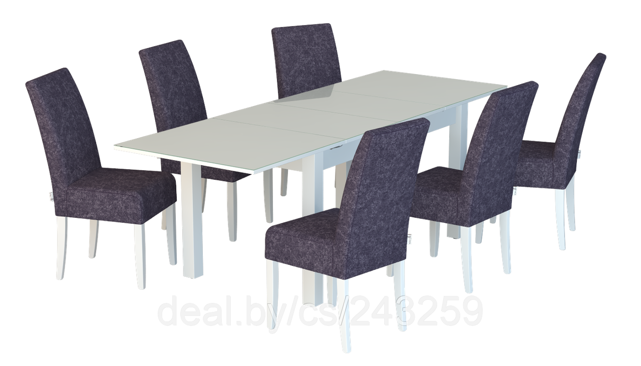 Обеденная группа-стол Риф (стеклокерамика) cо стульями Консулат ЛР