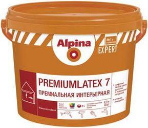 Краска Alpina EXPERT Premiumlatex 7 База 1 белая 10 л