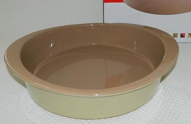 Блюдо для запекания керамическое круглое 32*28*7 см/2, 6 л (арт. BG-1801038-CB, код 213891)