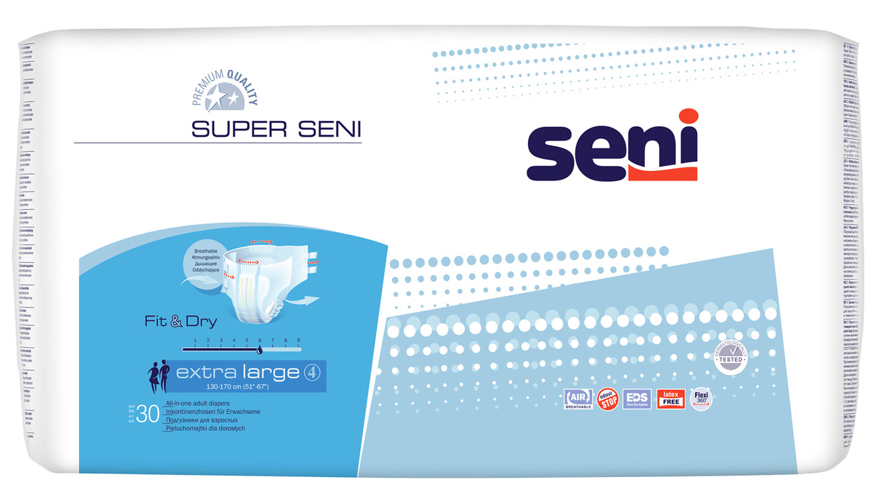 Подгузники для взрослых Super Seni, размер 4 (Extra Large), 30 шт. - фото 1 - id-p64897031