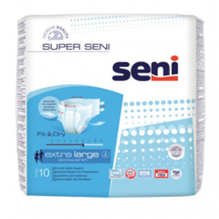 Подгузники для взрослых Super Seni, размер 4 (Extra Large), 10 шт.