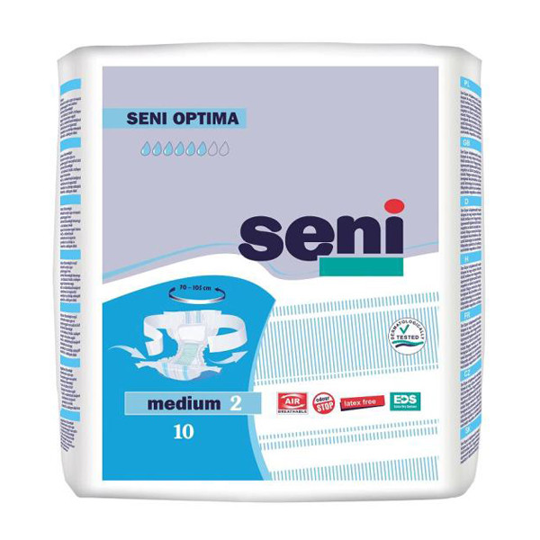 Подгузники для взрослых Seni Optima с поясом для фиксации , размер 2 (M), 10 шт. - фото 1 - id-p64897119