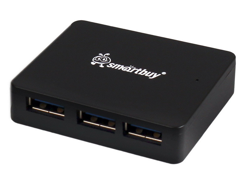 Универсальный USB разветвитель USB-хaб 3.0 Smartbuy 4 порта SBHA-6000-K - фото 1 - id-p64897462