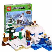Конструктор Minecraft Lepin 18018 «Снежное убежище-2», 338 дет.(Bela 10391) (АНАЛОГ ЛЕГО 21120 )
