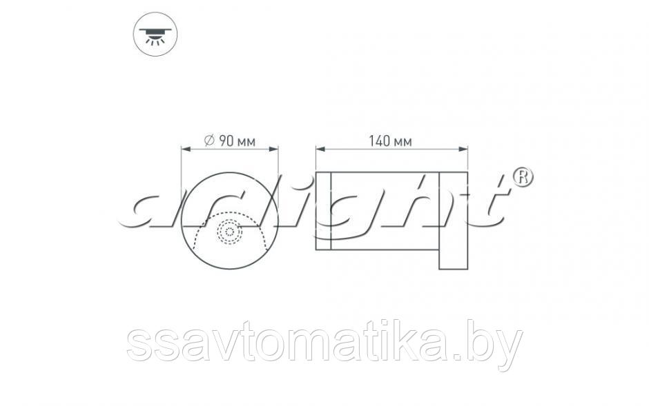 Светильник LGD-Wall-Round90-1G-7W Warm White - фото 3 - id-p64912165