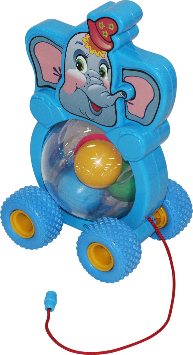 Внутри игрушки находятся яркие, разноцветные шары, которые перемещаются. А за специально приделанную верёвочку, игрушка будет следовать за малышом куда угодно…