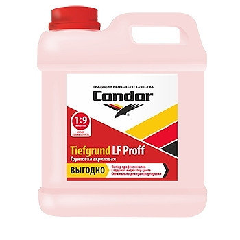 Грунт - концентрат (1:9) Condor Tiefgrund LF PROFF 2,0 л, фото 2