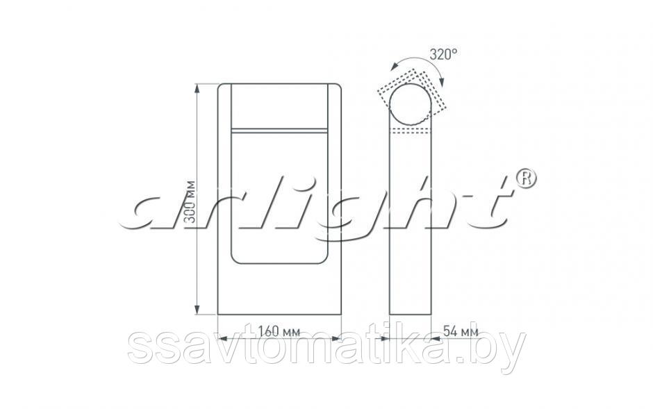 Светильник LGD-Path-Frame-Rotary-H300G-6W Warm White - фото 5 - id-p64923176