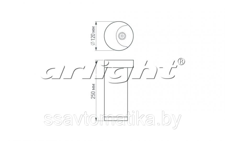 Светильник LGD-Path-Round120-H250B-12W Warm White - фото 5 - id-p64923955