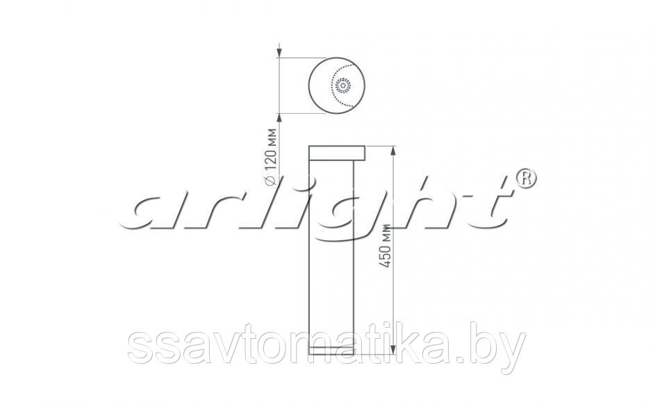 Светильник LGD-Path-Round120-H450B-12W Warm White - фото 5 - id-p64924441