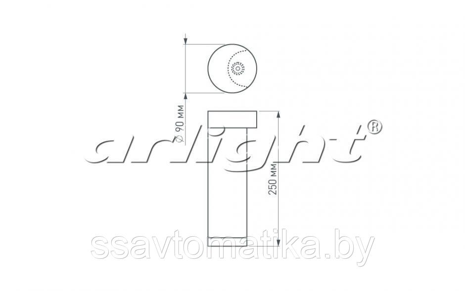 Светильник LGD-Path-Round90-H250B-7W Warm White - фото 5 - id-p64924478