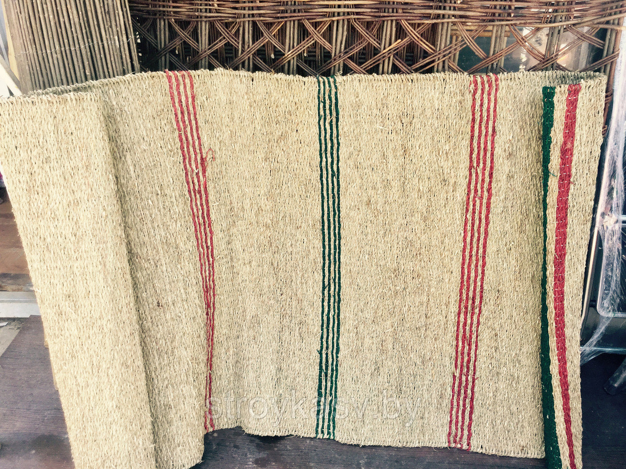 Циновка-коврик из рисовой соломы 90х120 - фото 3 - id-p40083131