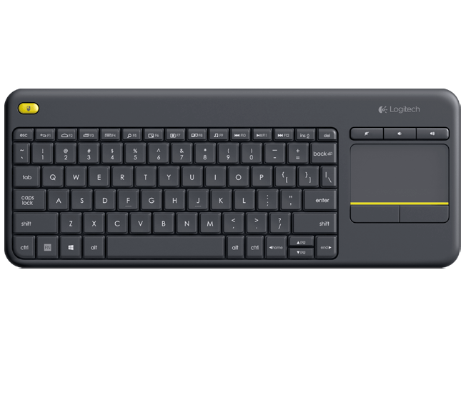 Беспроводная клавиатура Logitech Wireless Touch Keyboard K400 Plus с тачпадом, black, 88 клавиш - фото 2 - id-p64972252