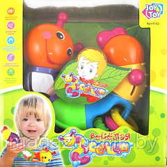 Развивающая детская игрушка погремушка " Весёлая гусеница" Joy Toy 9182 купить в минске