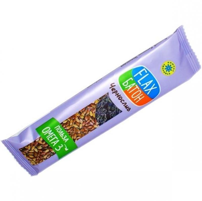 Флакс батон "Лен Чернослив", 30 гр