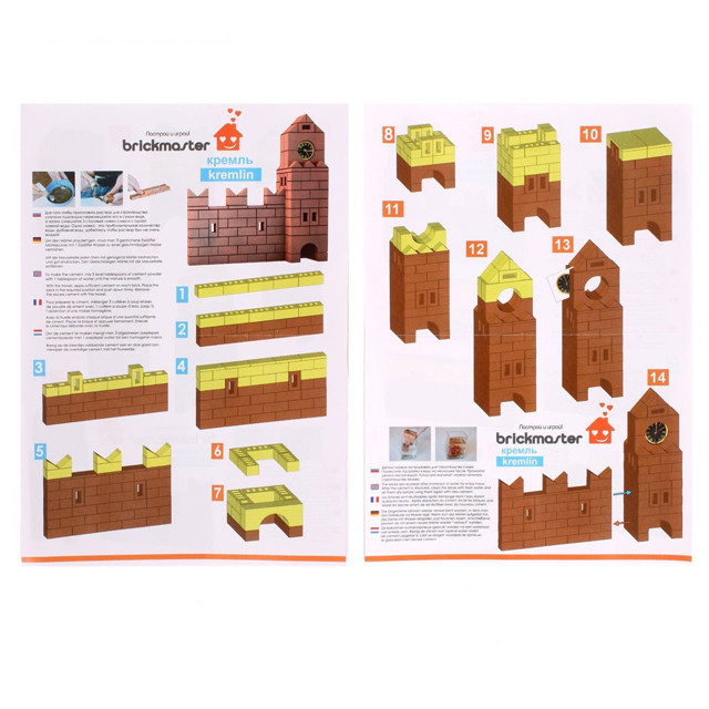 Конструктор из кирпичиков BrickMaster "Кремль" 136 деталей (208) Конструктор из настоящих кирпичиков прекрасно подойдет для юных строителей.