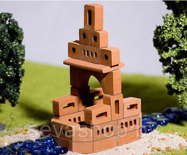 Конструктор из кирпичиков BrickMaster "Родник 2в1" 35 деталей (603) С таким набором, малыш почувствует себя настоящим строителем, ведь возводить постройки нужно будет из настоящих мини кирпичей из обожженной глины.