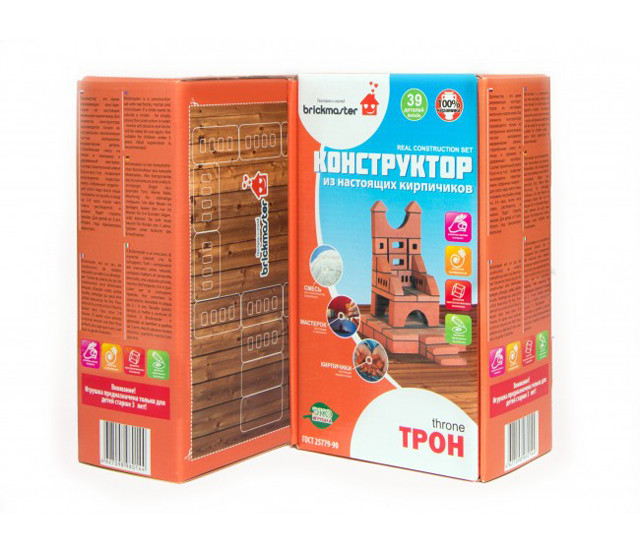 Конструктор из кирпичиков Brickmaster "Трон" 39 деталей 602 Конструктор предоставляет возможность собрать настоящий керамический трон со ступеньками, который станет пьедесталом для любой игрушки ребенка.