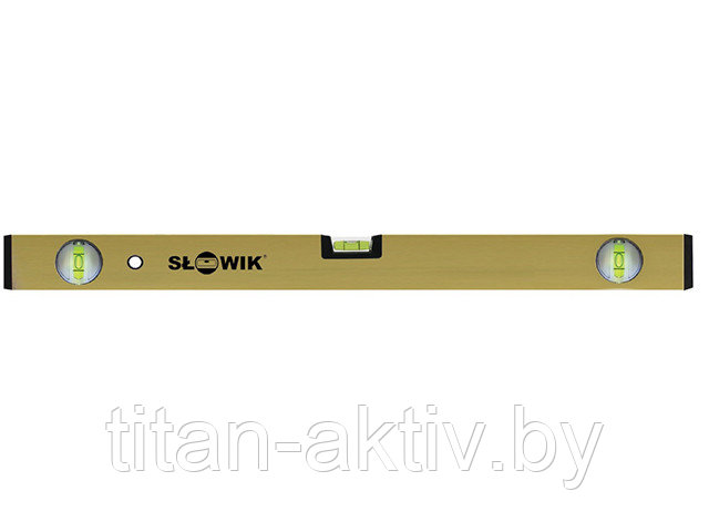 Уровень 1000 мм 3 глаз. брусковый, золото P31 SLOWIK (быт.) (580 гр/м 0.50 мм/м)
